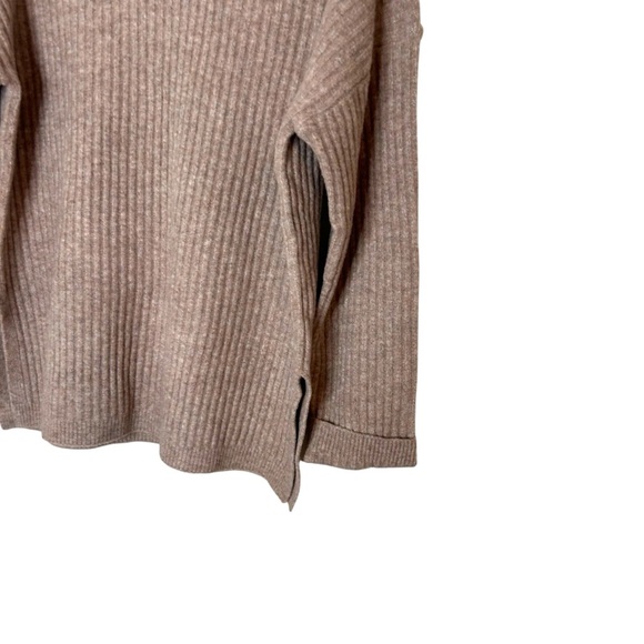 Oak + Fort Heathered Pine Ribbed Turtleneck Sweater- Size XS - Picture 3 of 10